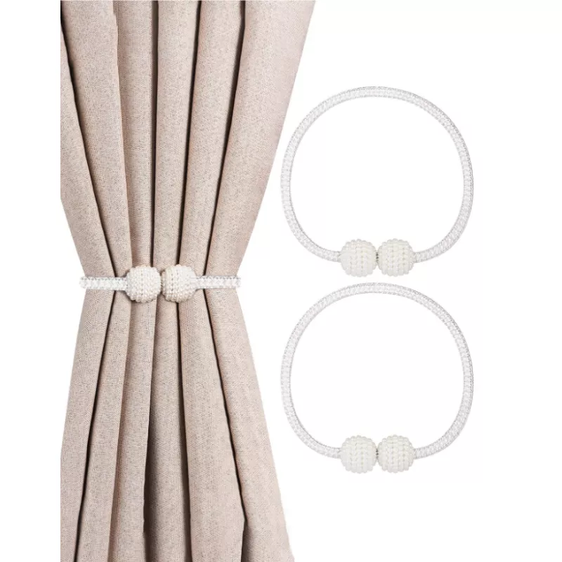 Set 2 accesorii decorative pentru draperii si perdele, cu Perle - 41460