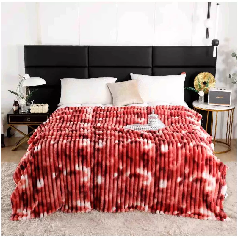 Patura Cocolino Gofrata Pentru Pat Dublu, Rosu Model - JO928
