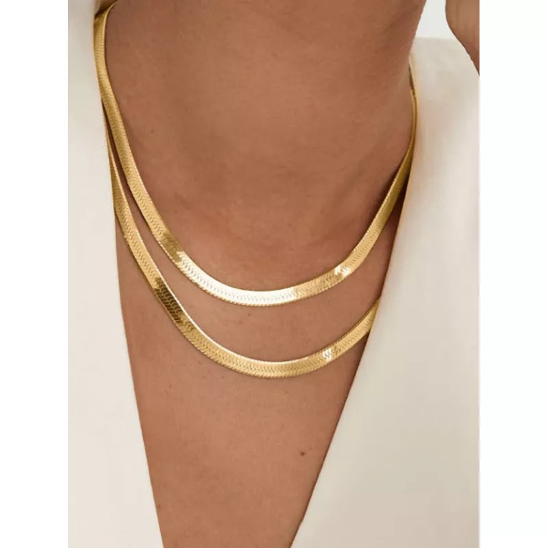 Colier Dublu tip Choker, Auriu - 74771
