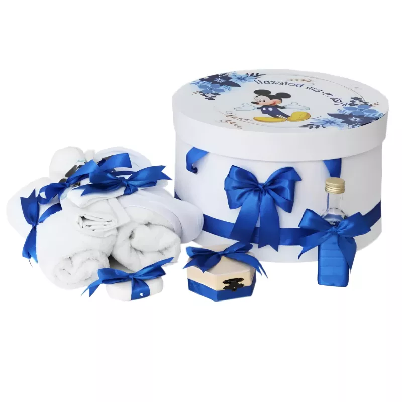 Set Trusou Botez, 8 Piese, Albastru, Mickey Mouse - TB213