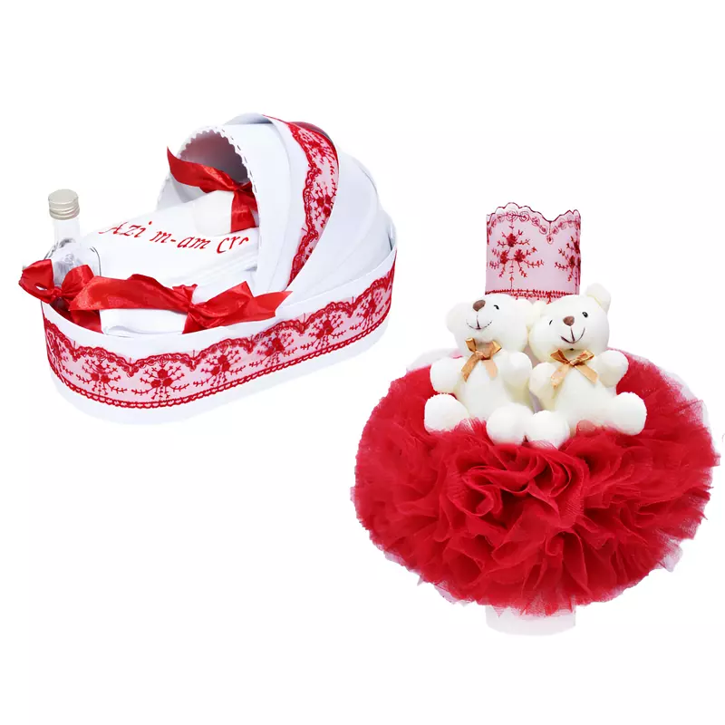 Set Trusou Botez cu Lumarare, 7 Piese, 