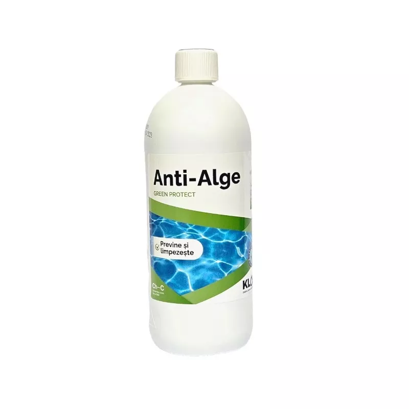 Algicid Anti Alge Green Protect, Kloer, fara clor, pentru apa piscina, 1 L