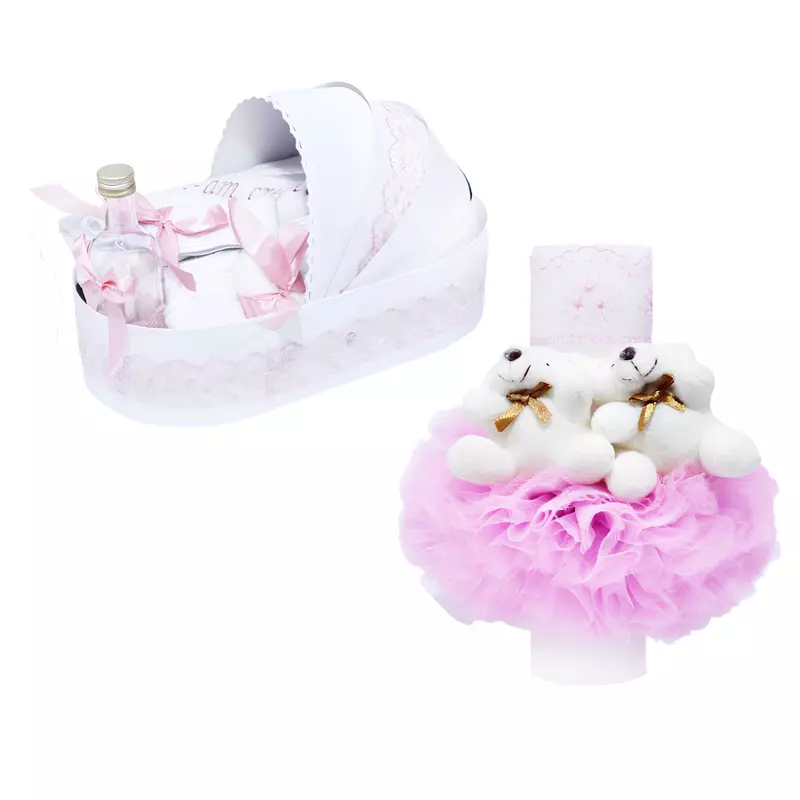 Set Trusou Botez cu Lumarare, 7 Piese, 