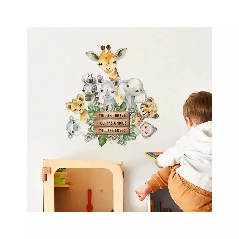 Sticker Perete Autocolant Animale Safari 38x35cm - 37555