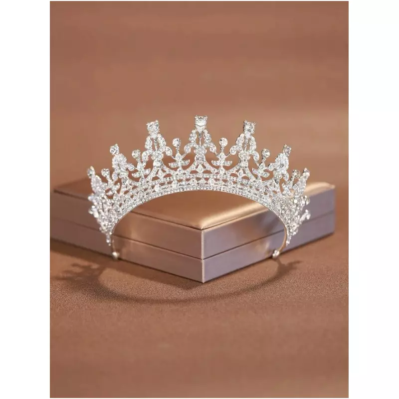 Diadema (Coronita) Mireasa cu Strasuri - Argintie - 36666