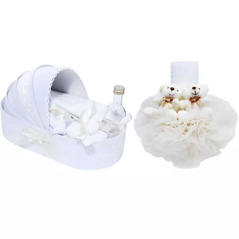 Set Trusou Botez cu Lumarare, 7 Piese, 