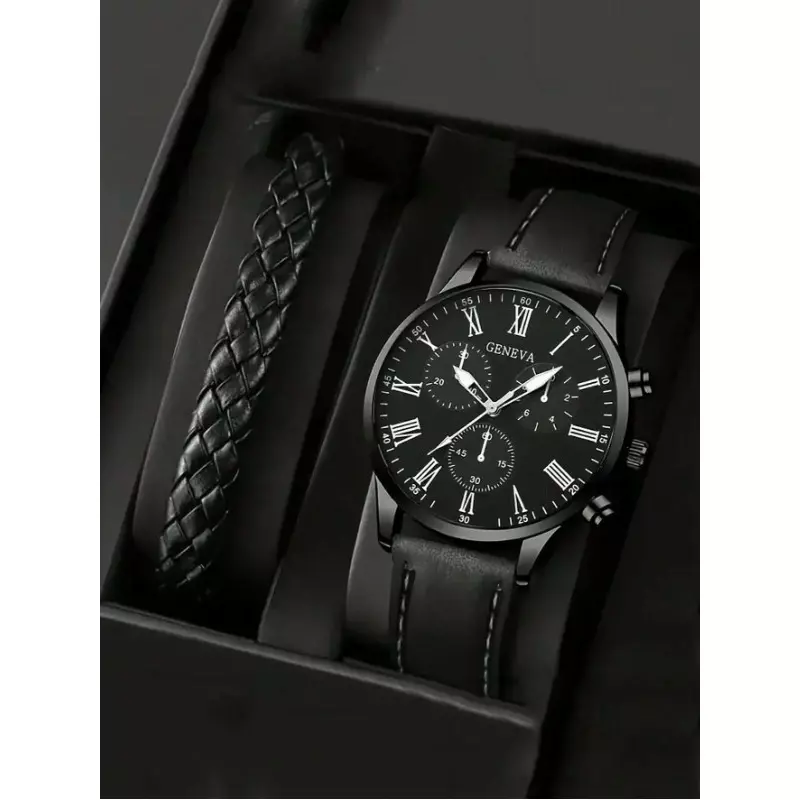 Set pentru Barbati, Ceas si Bratara Geneva - 83744