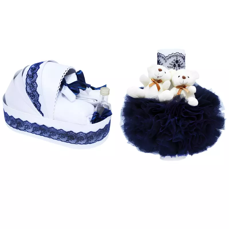 Set Trusou Botez cu Lumarare, 7 Piese, 