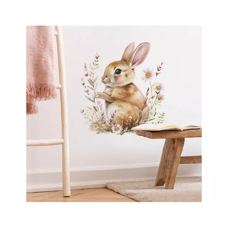 Sticker Perete Autocolant Iepuras in Iarba  42x39cm - 98785