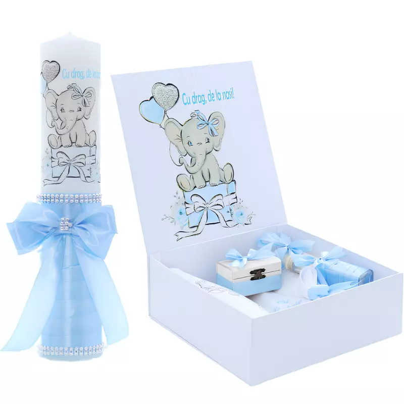 Set Cutie Trusou cu Lumanare, 9 Piese, 