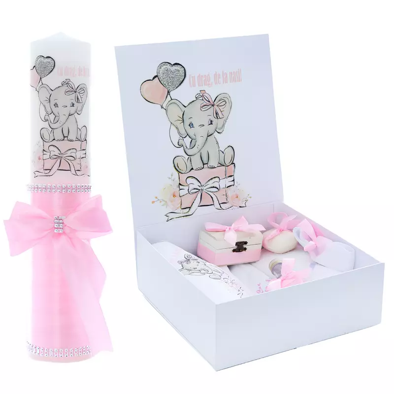 Set Cutie Trusou cu Lumanare, 9 Piese, 