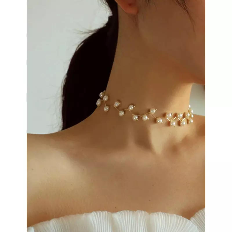 Colier Stil Choker cu Perle - 25510