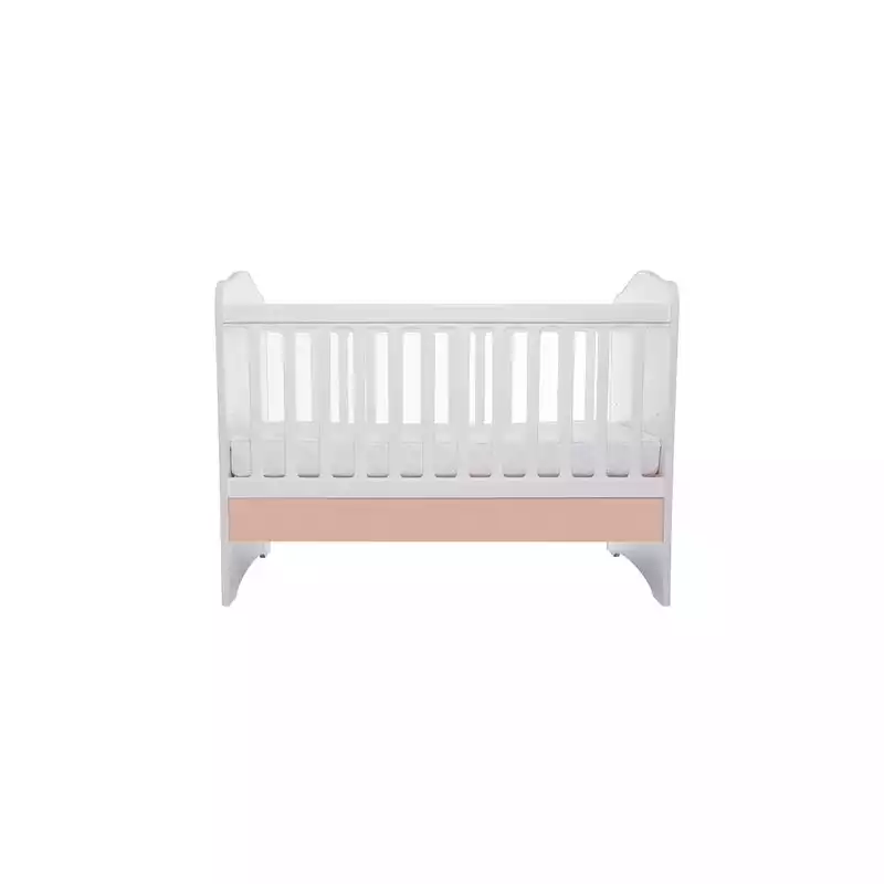 Patut Eurogloria Como fara sertar - Alb cu Cappucino + Saltea cocos confort 120 x 60 x 12 cm