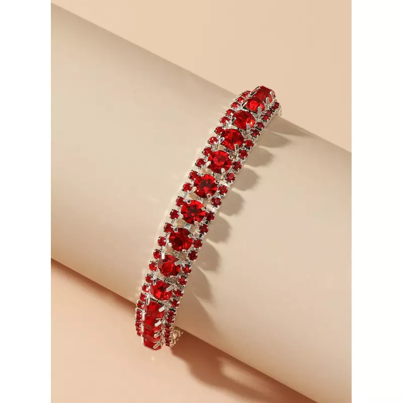 Bratara cu strasuri, rosie - 57663