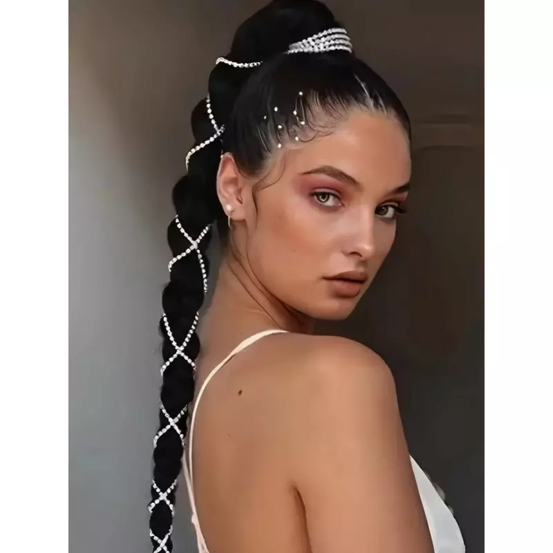 Accesoriu de Par Mireasa, Model  cu Strasuri , Argintiu - 23737