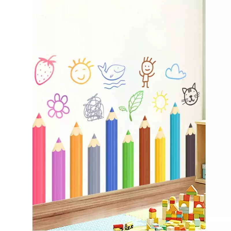Sticker Perete Autocolant Creioane Colorate 40 x 90 - 58549