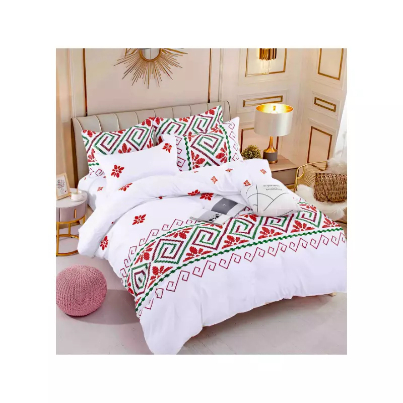 Lenjerie de Pat Bumbac Finet Model Traditional, 1 Persoana , 4 piese - JOJ297