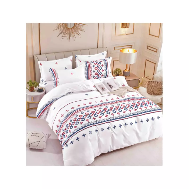 Lenjerie de Pat Bumbac Finet Model Traditional, 1 Persoana , 4 piese - JOJ299