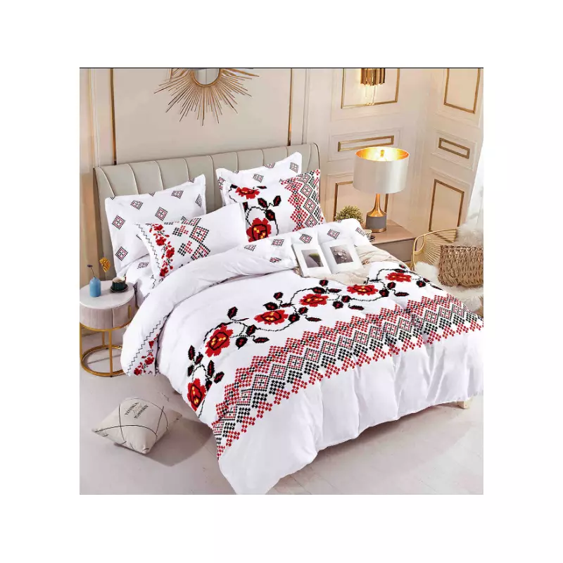 Lenjerie de Pat Bumbac Finet Model Traditional, 1 Persoana , 4 piese - JOJ300