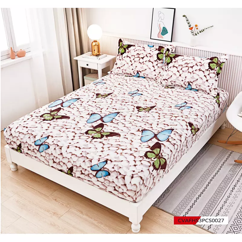 Husa de Pat Cocolino cu Elastic + 2 Fete de Perna pentru Pat Dublu- FR127
