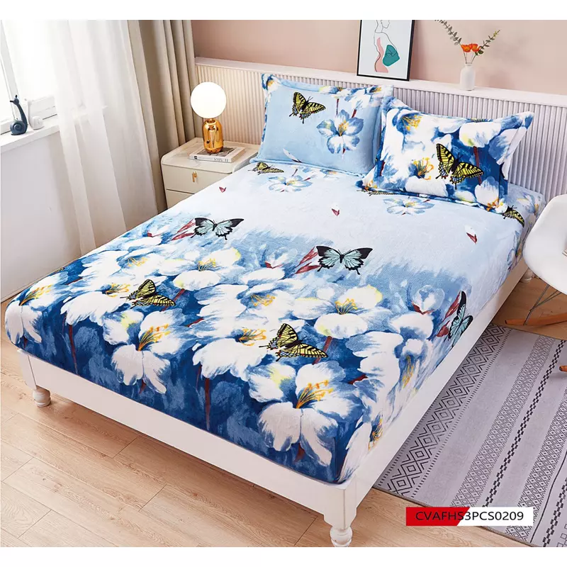 Husa de Pat Cocolino cu Elastic + 2 Fete de Perna pentru Pat Dublu - FR130