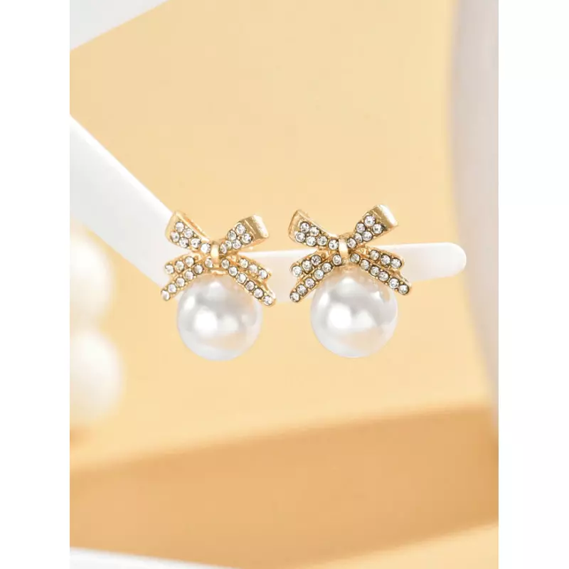 Cercei Aurii Fundita cu Perla 2x1.5cm - 83276