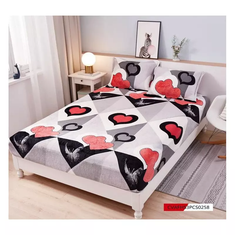 Husa de Pat Cocolino cu Elastic + 2 Fete de Perna pentru Pat Dublu - FR180