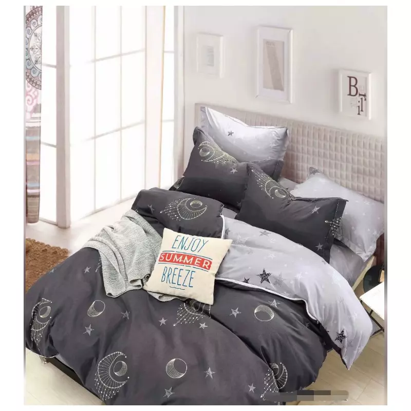Lenjerie de Pat Bumbac Finet, 1 Persoana , 4 Piese- JO417