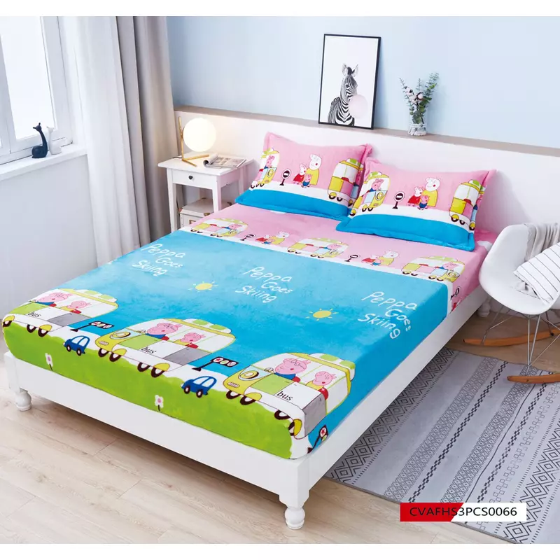 Husa de Pat Cocolino cu Elastic + 2 Fete de Perna pentru Pat Dublu - FR124