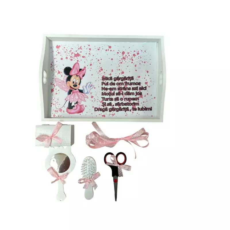 Tavita Turta cu 6 Piese - Minnie Mouse Zana  - TPT45