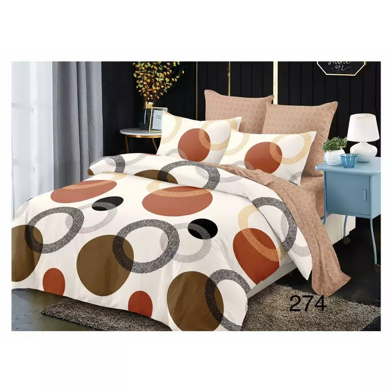 Lenjerie de Pat Bumbac Finet, 6 Piese, Pat Dublu - EAT250
