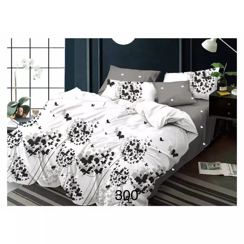 Lenjerie de Pat Bumbac Finet, 6 Piese, Pat Dublu - EAT255