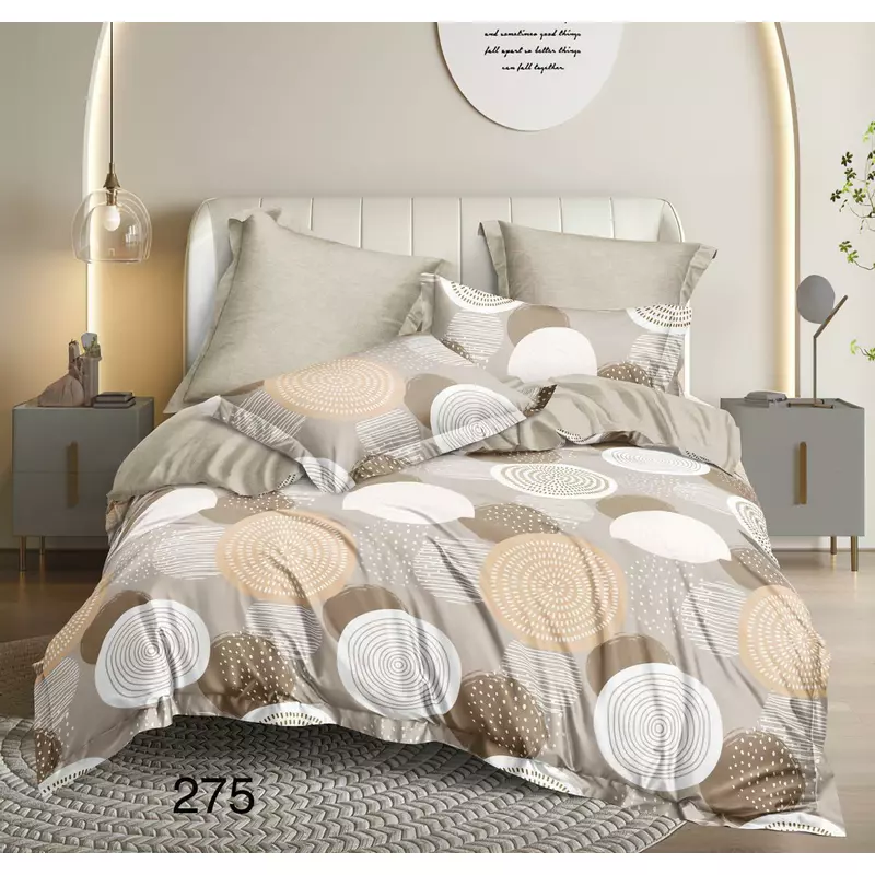 Lenjerie de Pat Bumbac Finet, 6 Piese, Pat Dublu - EAT259