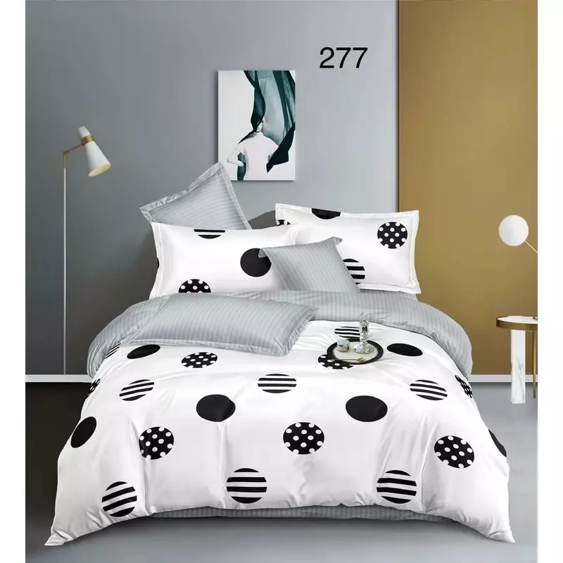 Lenjerie de Pat Bumbac Finet, 6 Piese, Pat Dublu - EAT261