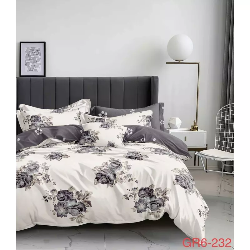 Lenjerie de Pat Bumbac Finet, 6 Piese, Pat Dublu - EAT265