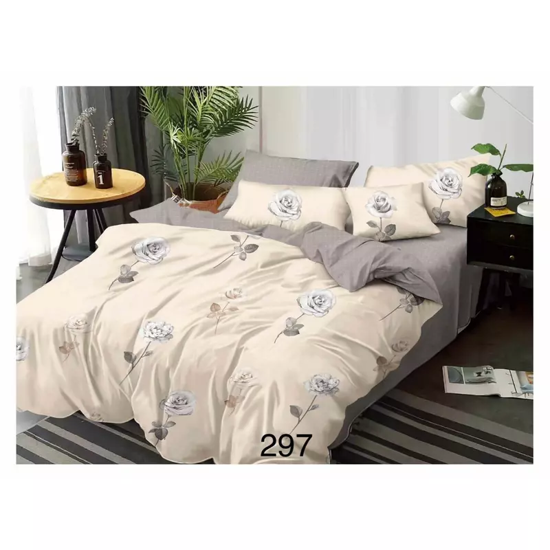 Lenjerie de Pat Bumbac Finet, 6 Piese, Pat Dublu - EAT281