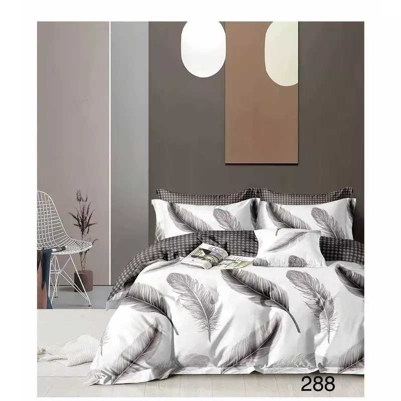 Lenjerie de Pat Bumbac Finet, 6 Piese, Pat Dublu - EAT287