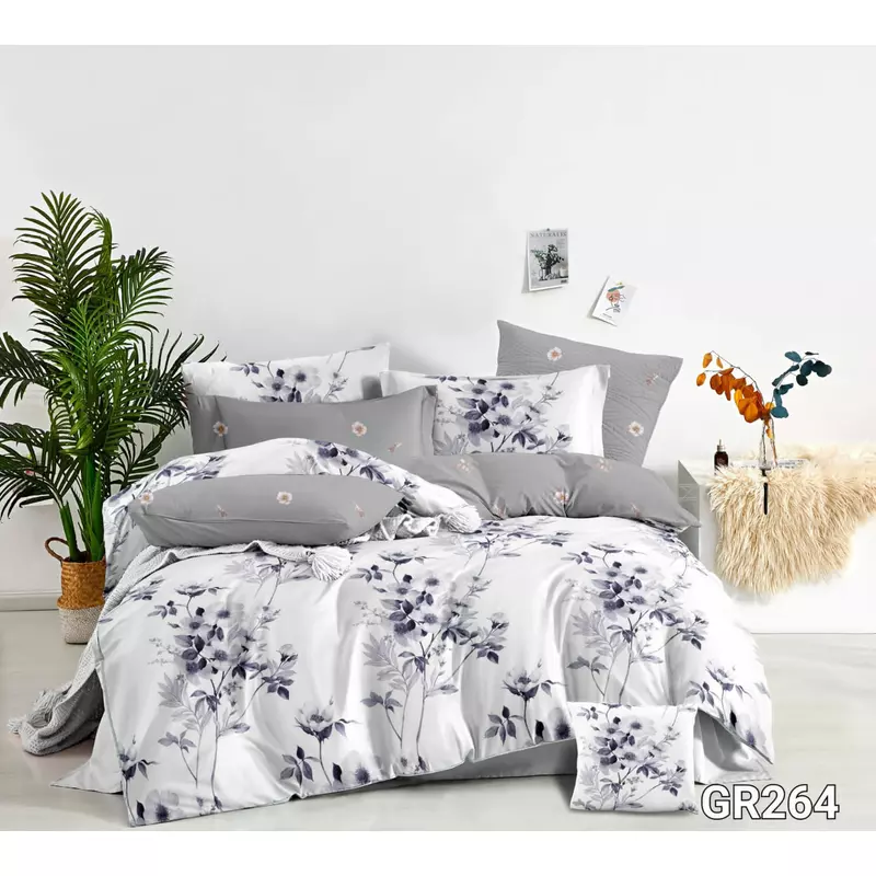 Lenjerie de Pat Bumbac Finet, 6 Piese, Pat Dublu - EAT291
