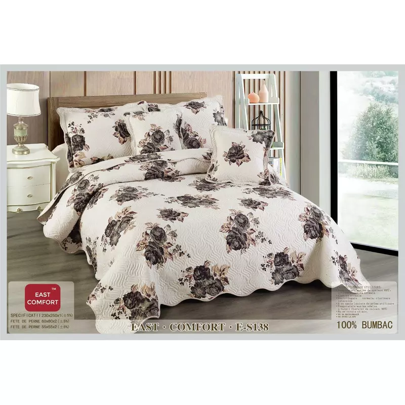 Set Cuvertura de Pat din Bumbac, 5 Piese- EAT339