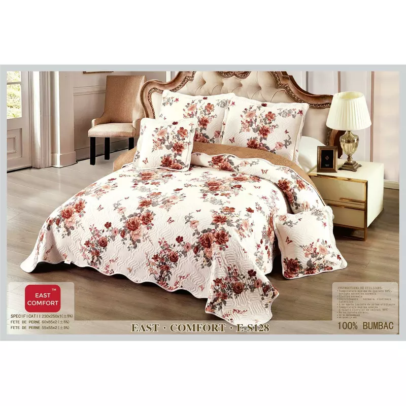 Set Cuvertura de Pat din Bumbac, 5 Piese- EAT344