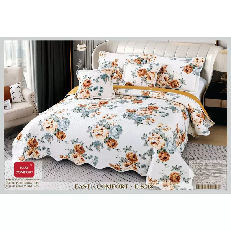 Set Cuvertura de Pat din Bumbac, 5 Piese- EAT348
