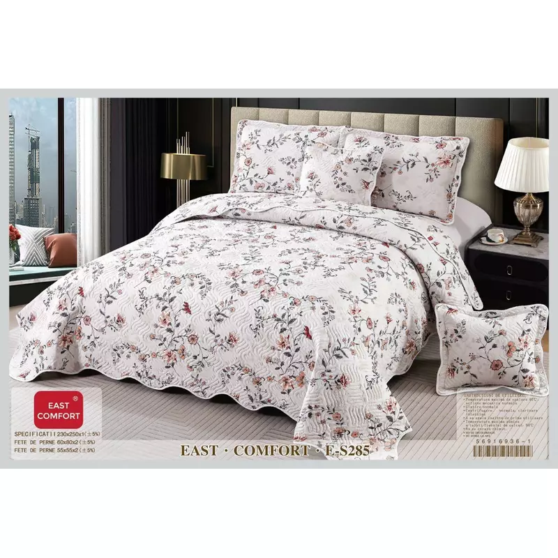 Set Cuvertura de Pat din Bumbac, 5 Piese- EAT349