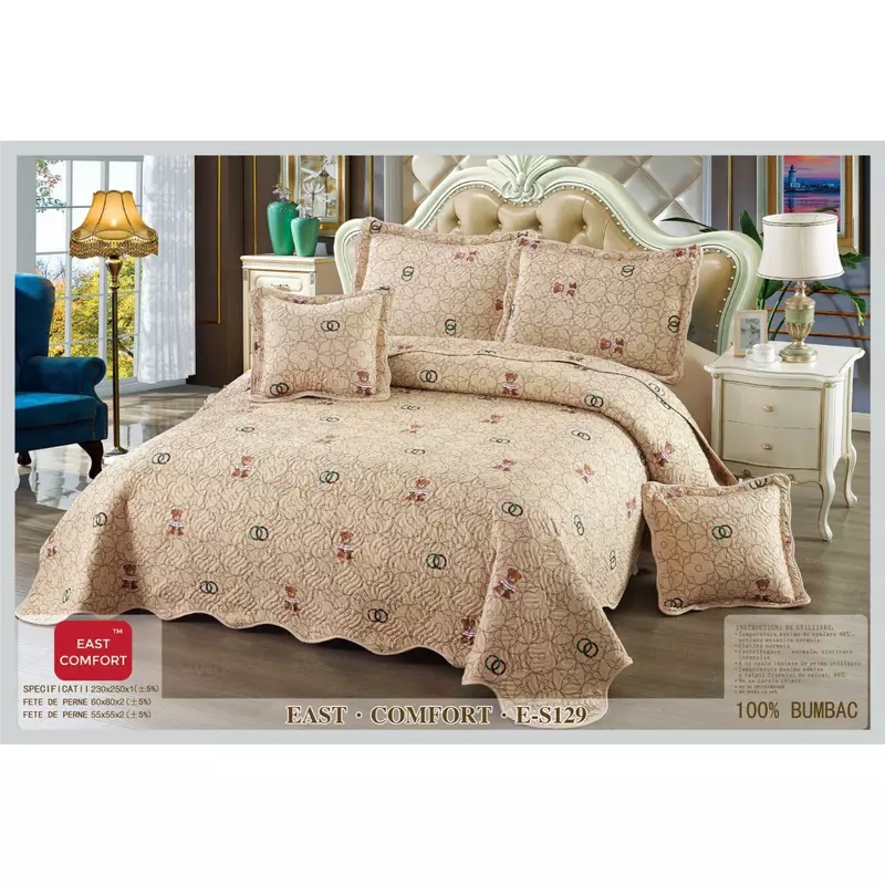 Set Cuvertura de Pat din Bumbac, 5 Piese- EAT352