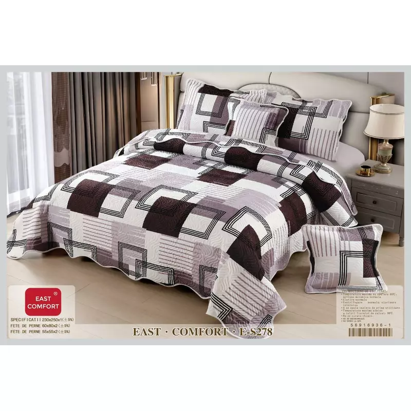 Set Cuvertura de Pat din Bumbac, 5 Piese- EAT354