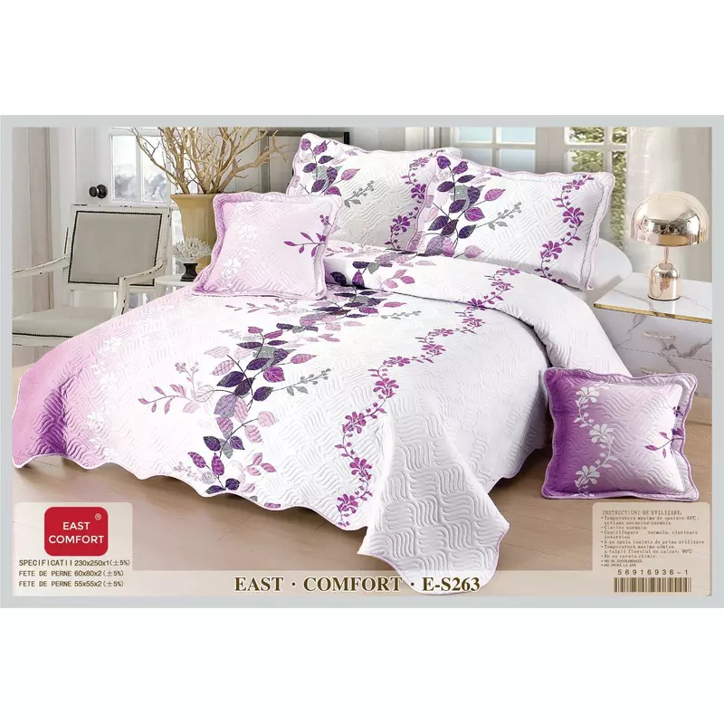 Set Cuvertura de Pat din Bumbac, 5 Piese- EAT355