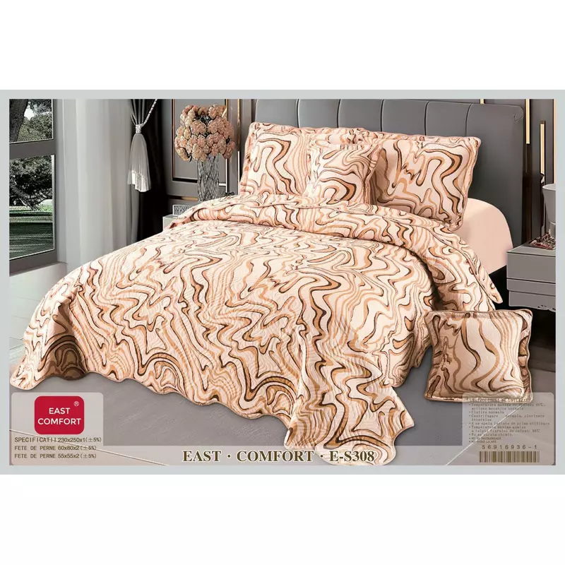 Set Cuvertura de Pat din Bumbac, 5 Piese- EAT360