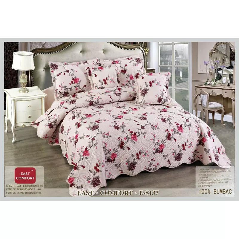 Set Cuvertura de Pat din Bumbac, 5 Piese- EAT362