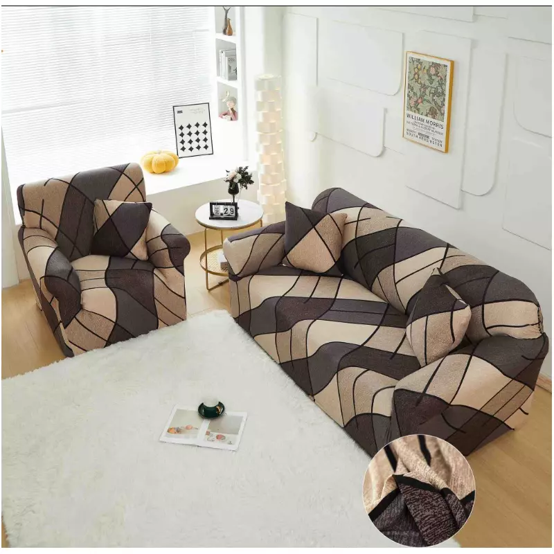 Set Huse Canapea 3 Locuri, Canapea 2 Locuri si 1 Fotoliu Elastic Modern - JOJ507