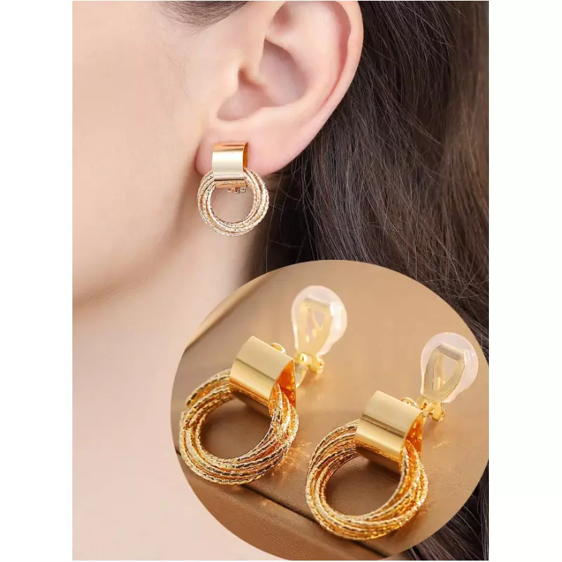 Cercei cu Clips, Aurii - 33830