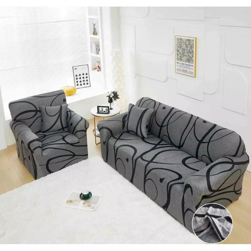 Set Huse Canapea 3 Locuri si 2 Fotolii Elastice Moderne - JOJ503